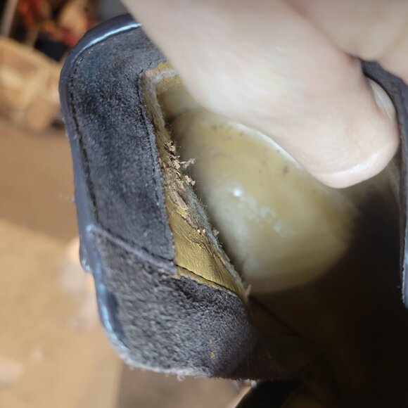 Coach Patricia Fatigue Chestnut Suede Ankle Bootie 6 Boots Turn Lock - Picture 11 of 13